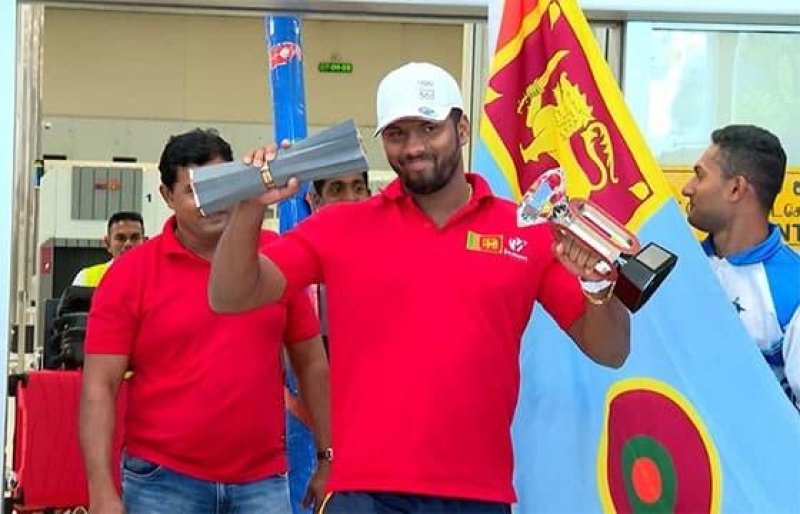 Rumesh Tharanga returns to Sri Lanka after World Athletics victory