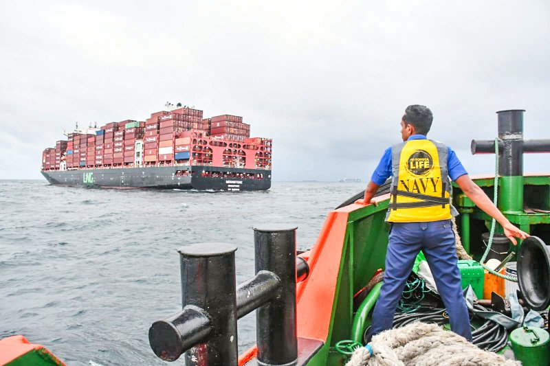 Navy rescues 25 Indonesian fishermen after trawler capsizes