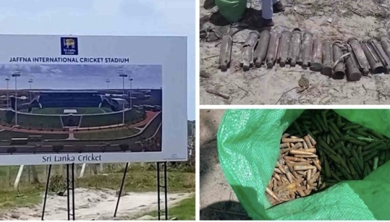 Bullets found at Jaffna Stadium construction site