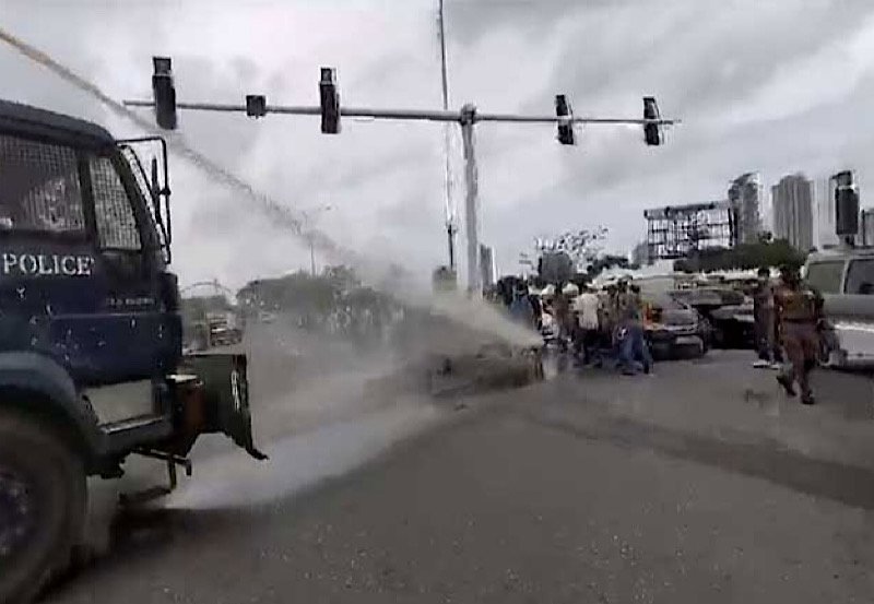 Tear gas, water cannons used to disperse protesters