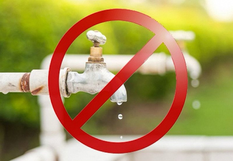 12-hour water cut announced in several areas
