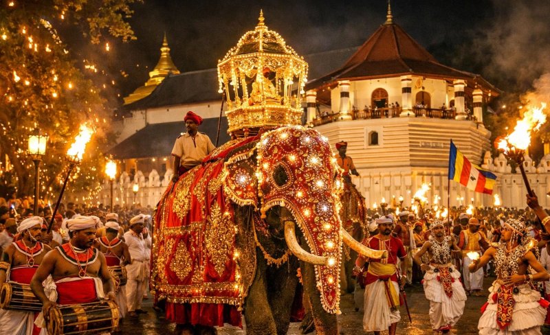Kandy Esala Perahera begins with first Kumbal procession
