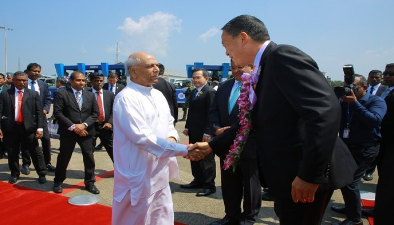 Thai PM and his delegation were welcomed by Prime Minister