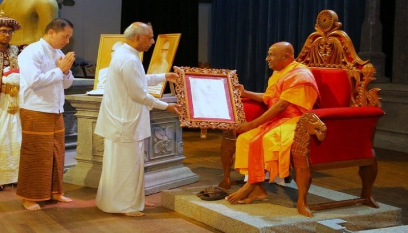 Presentation of credentials to Ven. Dr. Sri Ananda Thera