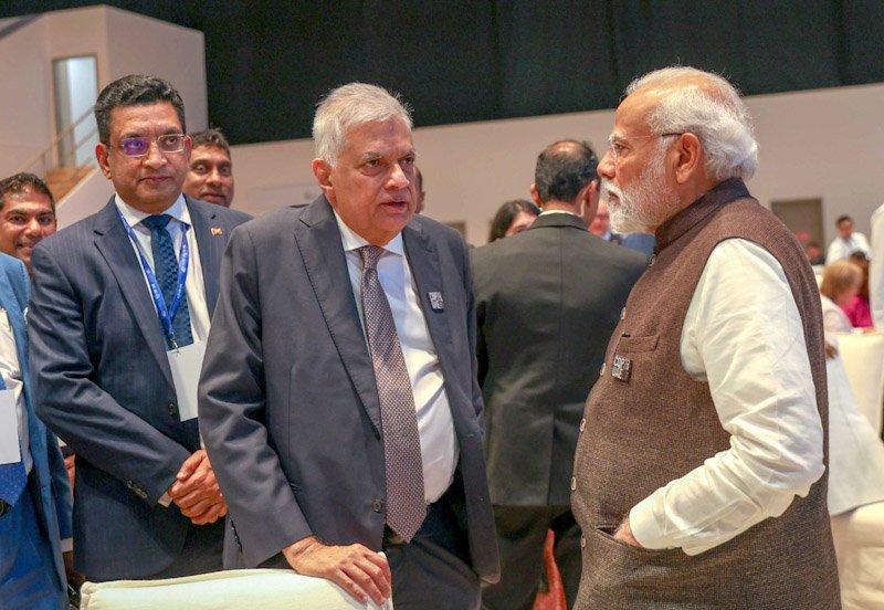 Sri Lankan President holds talks with several Heads