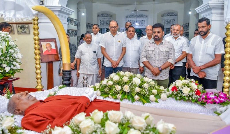 President pays last respects to Tissa Vitharana