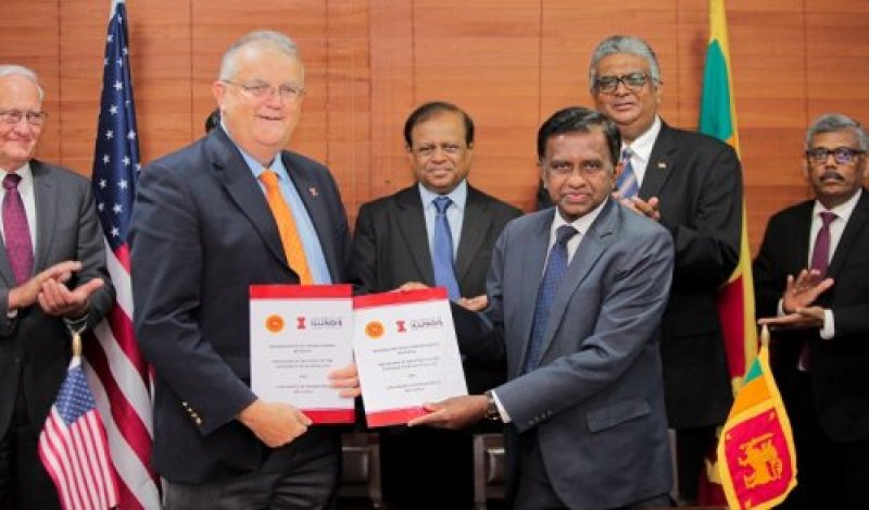MOU signed between Illinois &amp; Peradeniya Universities