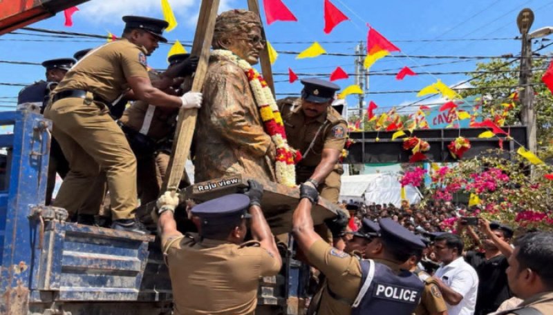 Police remove Thileepan statue in Jaffna