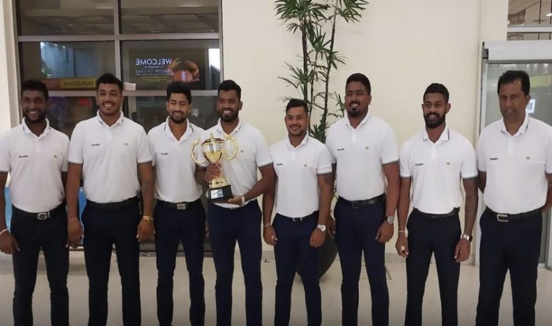 Sri Lanka Cricket team returns home