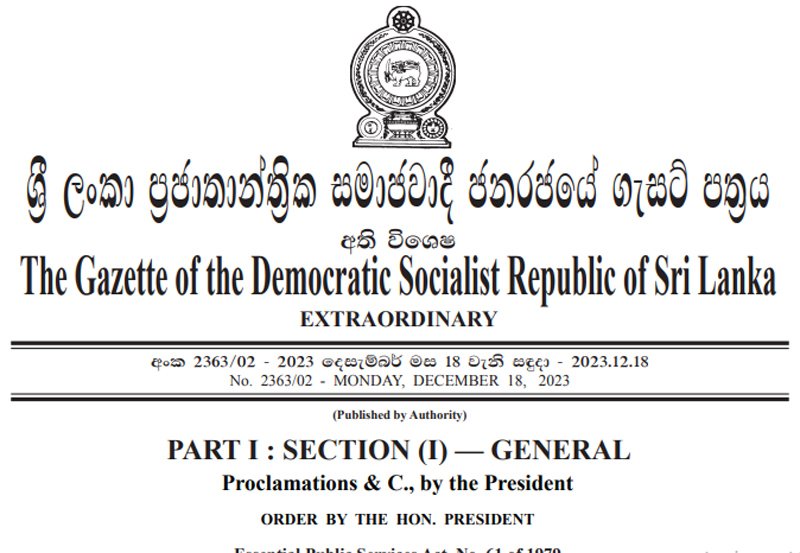 President declares electricity and fuel as essential service