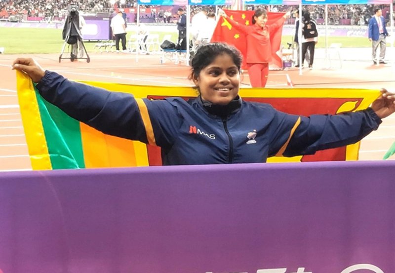 Nadeesha wins silver in Women's Javelin at Asian Games