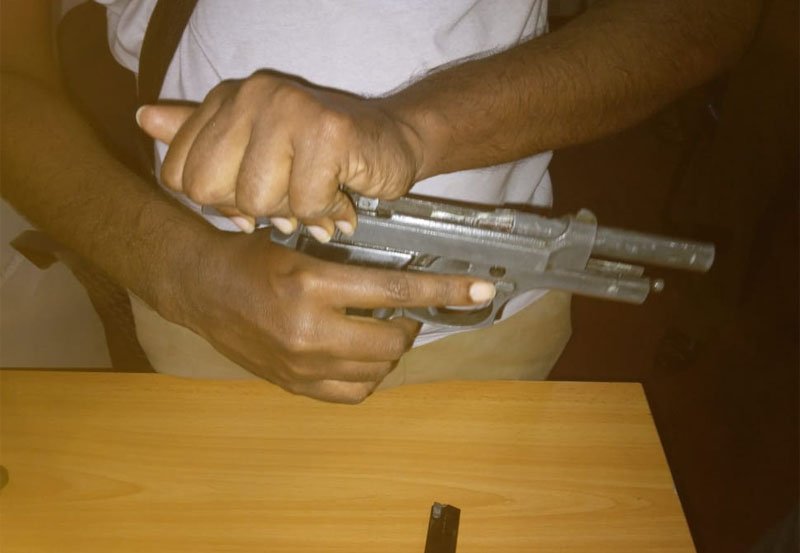 'Weli Suda' arrested with Italian Semi-Automatic Pistol