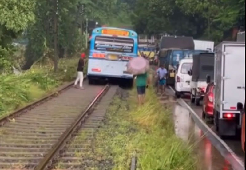 Bus driver remanded for driving on railway track