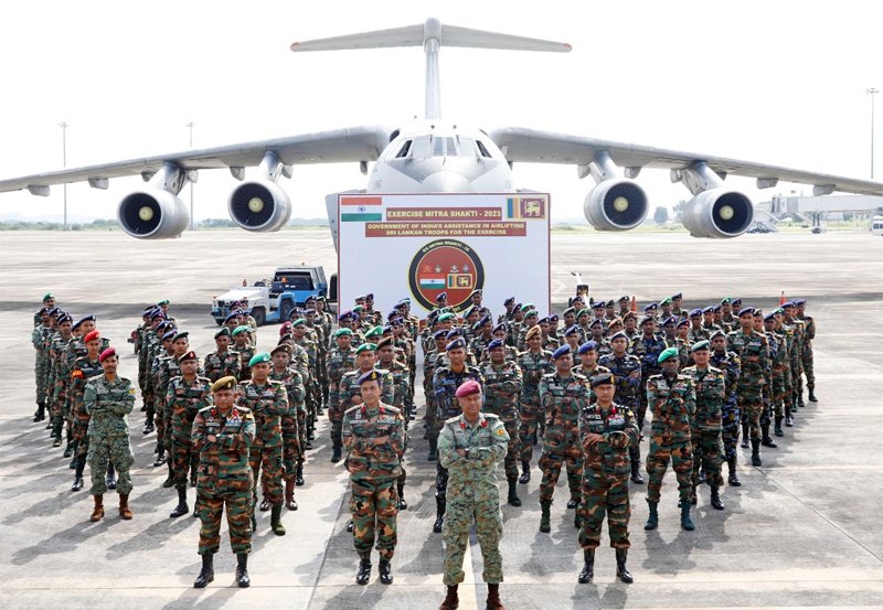 SL contingent for &lsquo;Mithra Shakthi&rsquo; exercise leaves for India