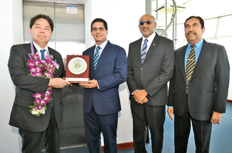 Japan FM made special Inspection Tour at the Port of Colombo