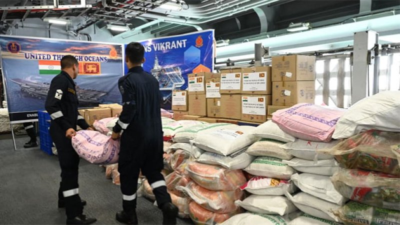 India provides urgent relief to Sri Lanka 