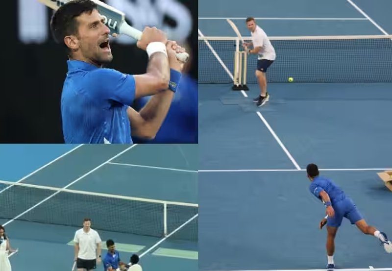 Steve Smith challenges Novak Djokovic over a game of tennis