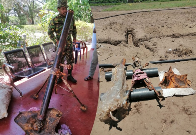 STF recovers 81mm Mortar weapon hidden by LTTE in Vakare