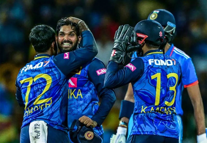 India vs Sri Lanka match ends in a tie