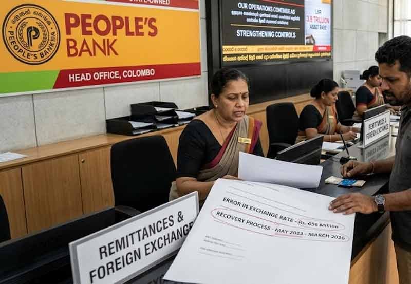 People's Bank recovering Rs. 656 Mn after remittance error
