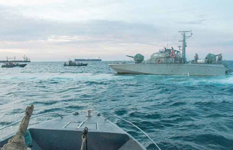 Did the Navy craft collide with a submerged object?
