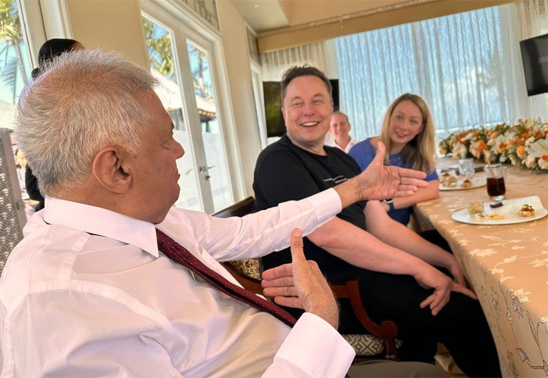 President Ranil meets Elon Musk 