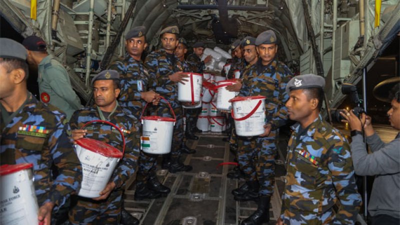 Indian Air Force delivers emergency relief supplies to SL