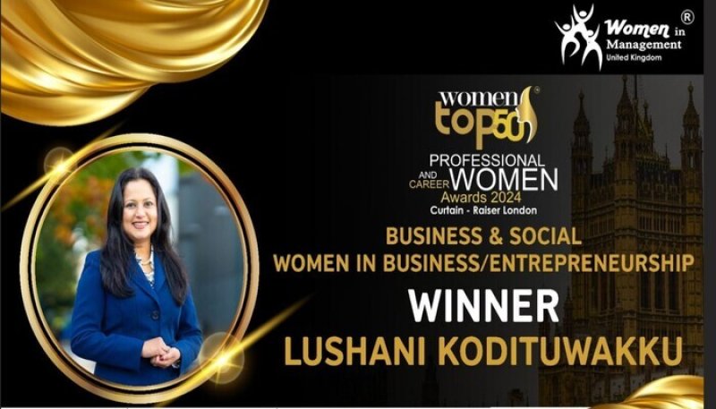 Lushani won the Women in Business/Entrepreneurship award