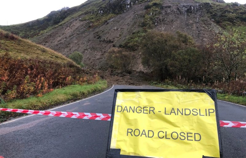  Scots town cut off after landslips