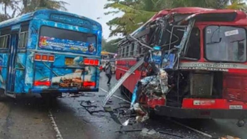 School transport bus and SLTB bus collide in Dikwella