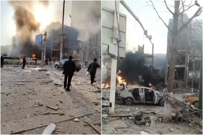 An explosion in a building outside Beijing kills two