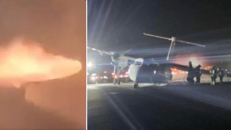 Air Canada Aircraft Catches Fire after Scary Landing
