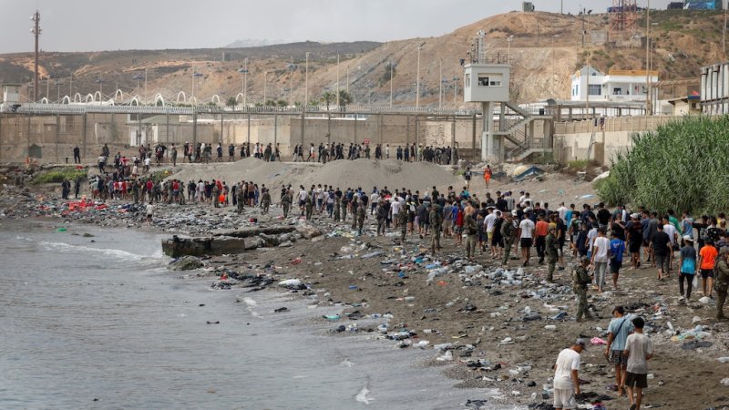 57 migrants die breaching border from Morocco