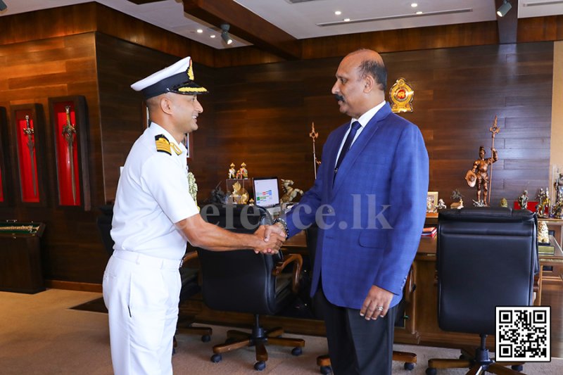 Outgoing Indian Defence Adviser meets SL Defence Secretary