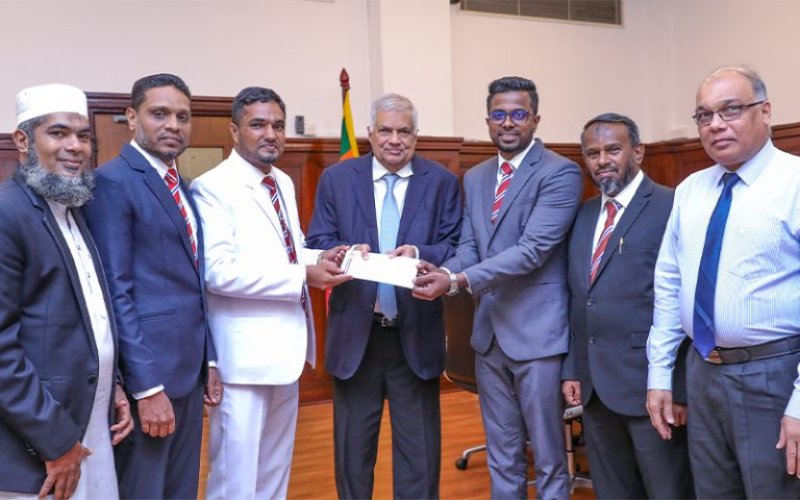 Zahira College, Mawanella Donates 3.3 M to Gaza  Fund