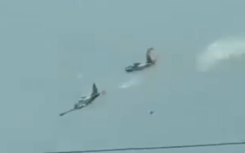 Two planes crash mid-air during training In Philippines