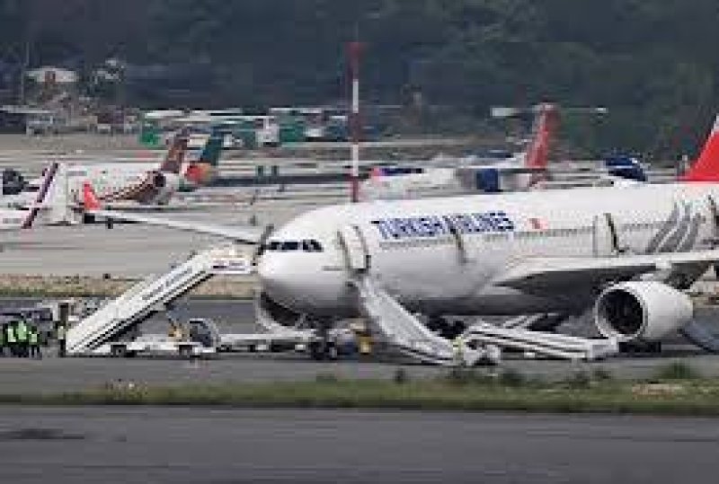 Turkish Airlines plane evacuated due to tyre fire