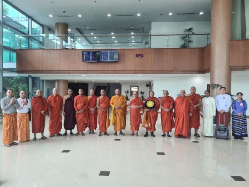 Buddhist Monks attend consecration ceremony in Myanmar 