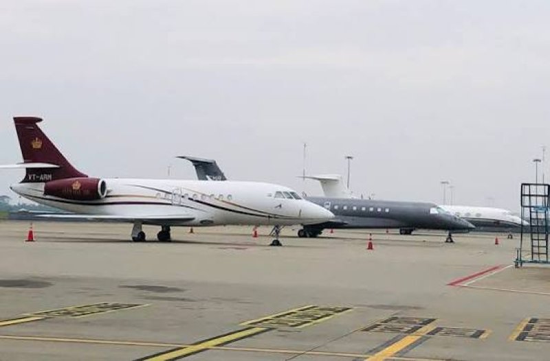 Private jet influx at BIA for India-Pakistan clash