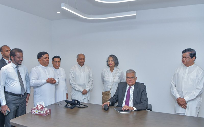 President Wickremesinghe   inaugurates his political office