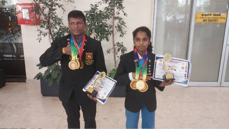 Sri Lankan athletes return home