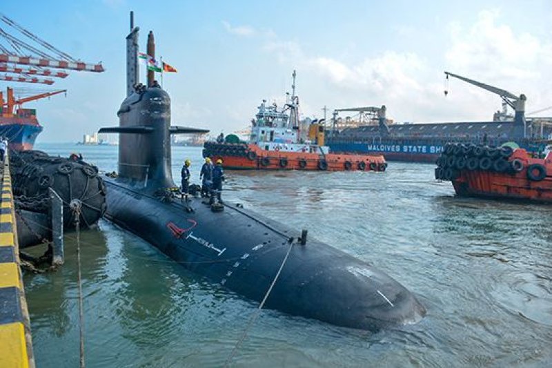 Indian submarine 'Karanj' in Colombo