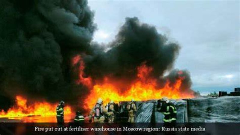 Fire put out at fertiliser warehouse in Moscow region
