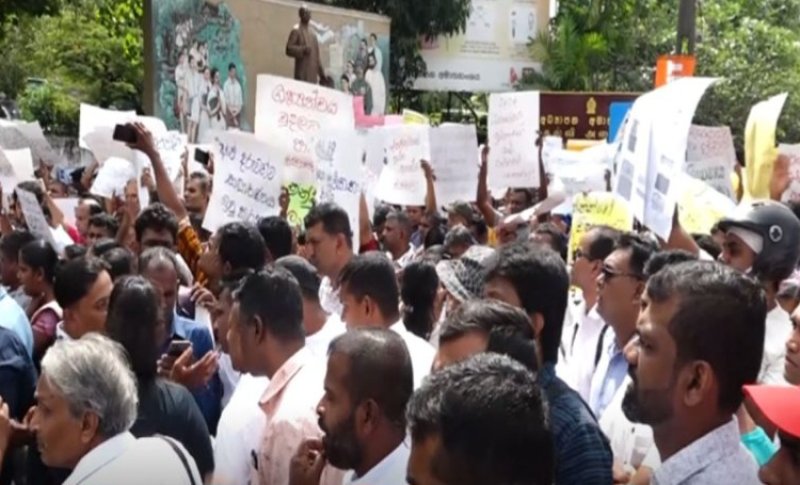 Parents Protest to  re- conduct the Scholarship Exam